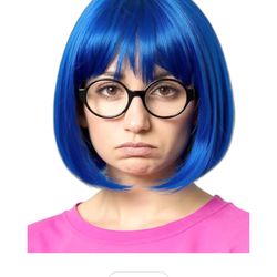 Short blue wig 