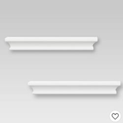 SET DE 2 SHELVES DE MADERA COLOR BLANCOS