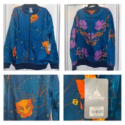 DISNEY/MARVEL Black Panther: Wakanda Forever REVERSIBLE Zipper Bomber Jacket ADULT Size Large (NWT)