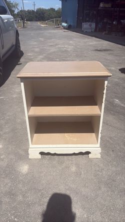 Small Wooden Bookcase with Two Shelves