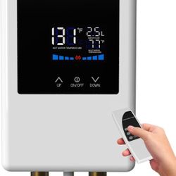 Tankless Water Heater Electric 110 V 5500W, Instant Hot Water Heater Under Sink, On Demand For Point Of Use for Bathroom and Faucet with Remote Contro