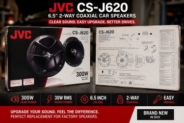 JVC 6.5” Car Speakers 300W (Brand New) – Easy Upgrade 🔊
