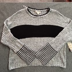 Gray and black It’s Our Time sweater