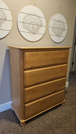 Solid Wood Dresser - 4 Drawers