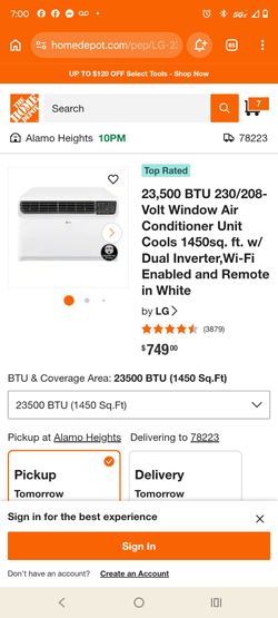 New in the box 23,000 BTU air conditioner with heater 110 plug