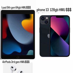 iPad, iPhone 13 And Brand New AirPods 3rd Gen 