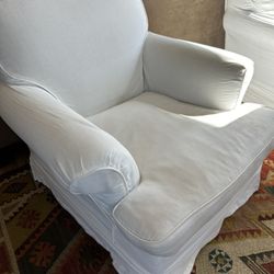 White Pottery Barn Style Chairs