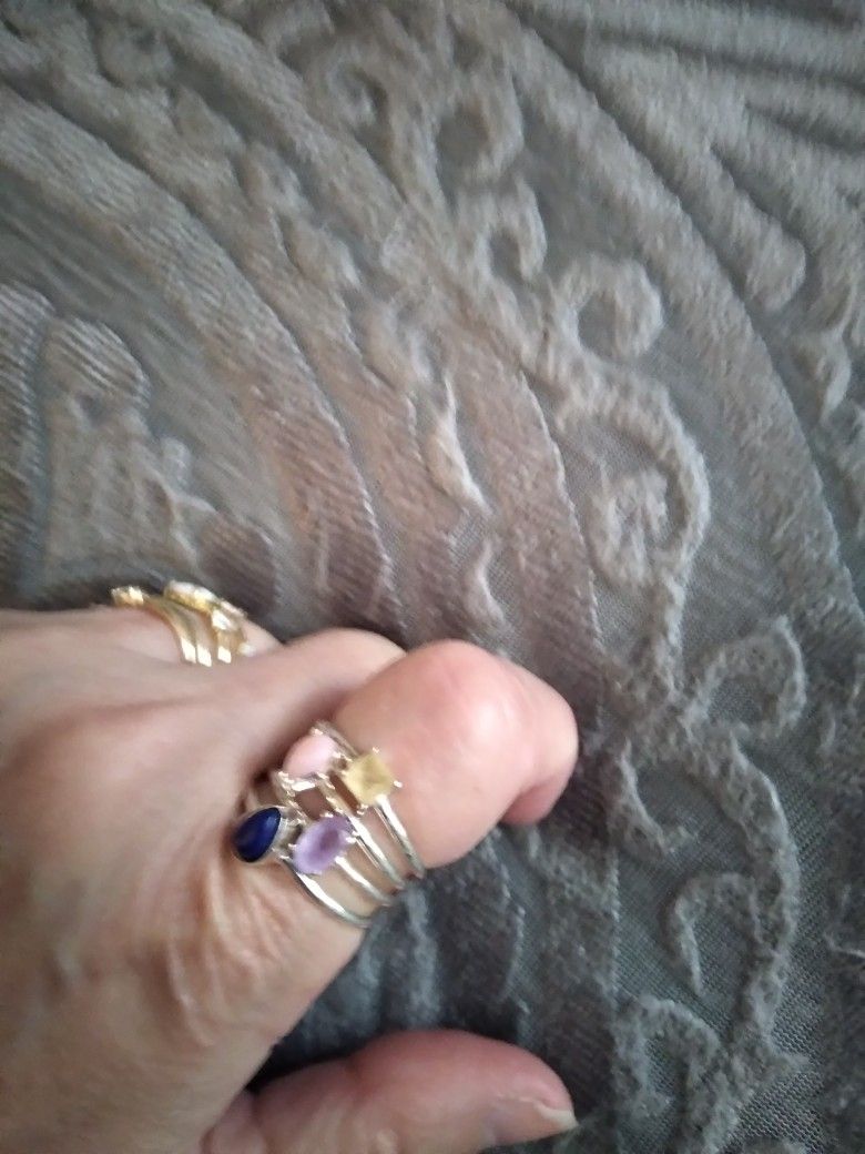 Sterling Silver 925 Stackable Rings Set