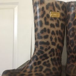 Leopard Rain Boots SiZe 10 new ( Guess) Brand