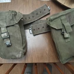 British Army Pattern 58 Web Gear, Ammo, Water Bottle Pouch And Belt