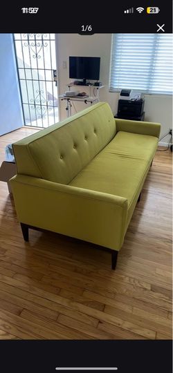 Green sofa