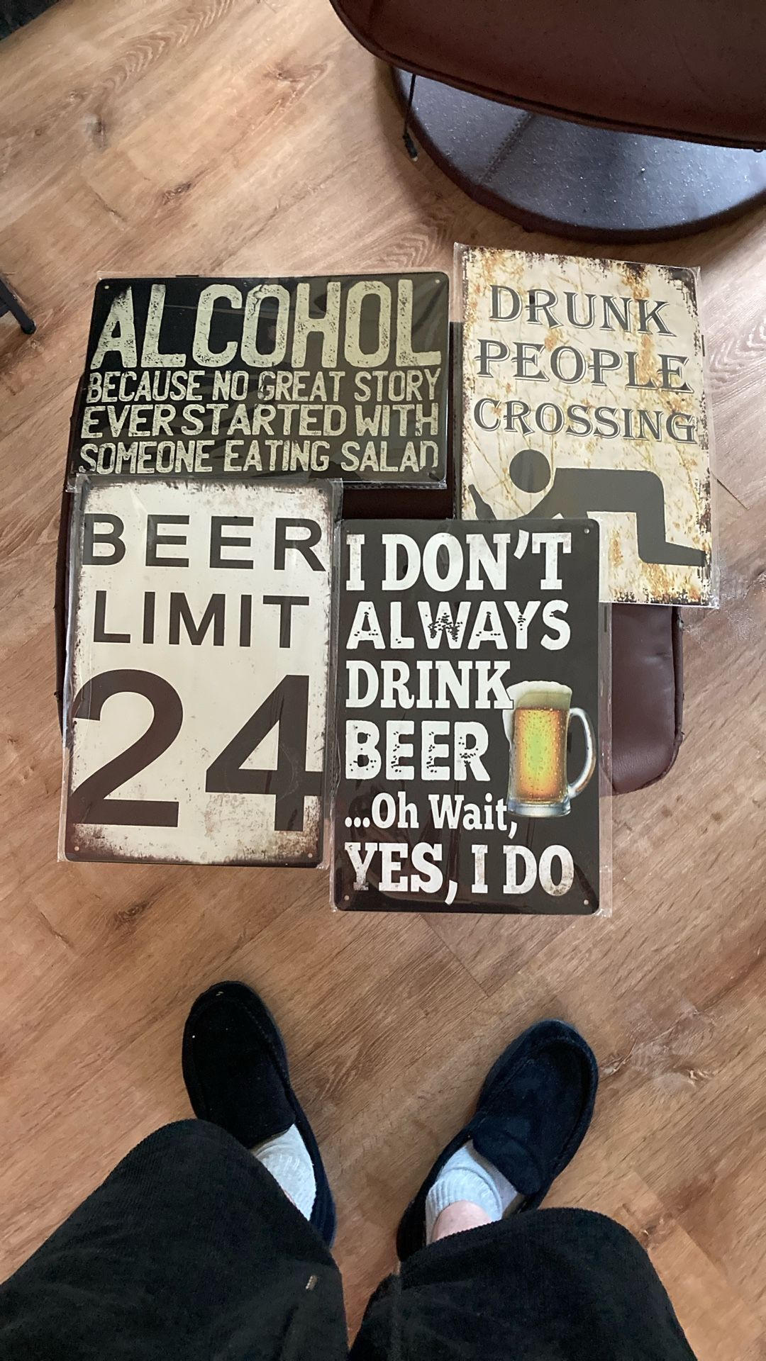 Comical Tin Beer Sign