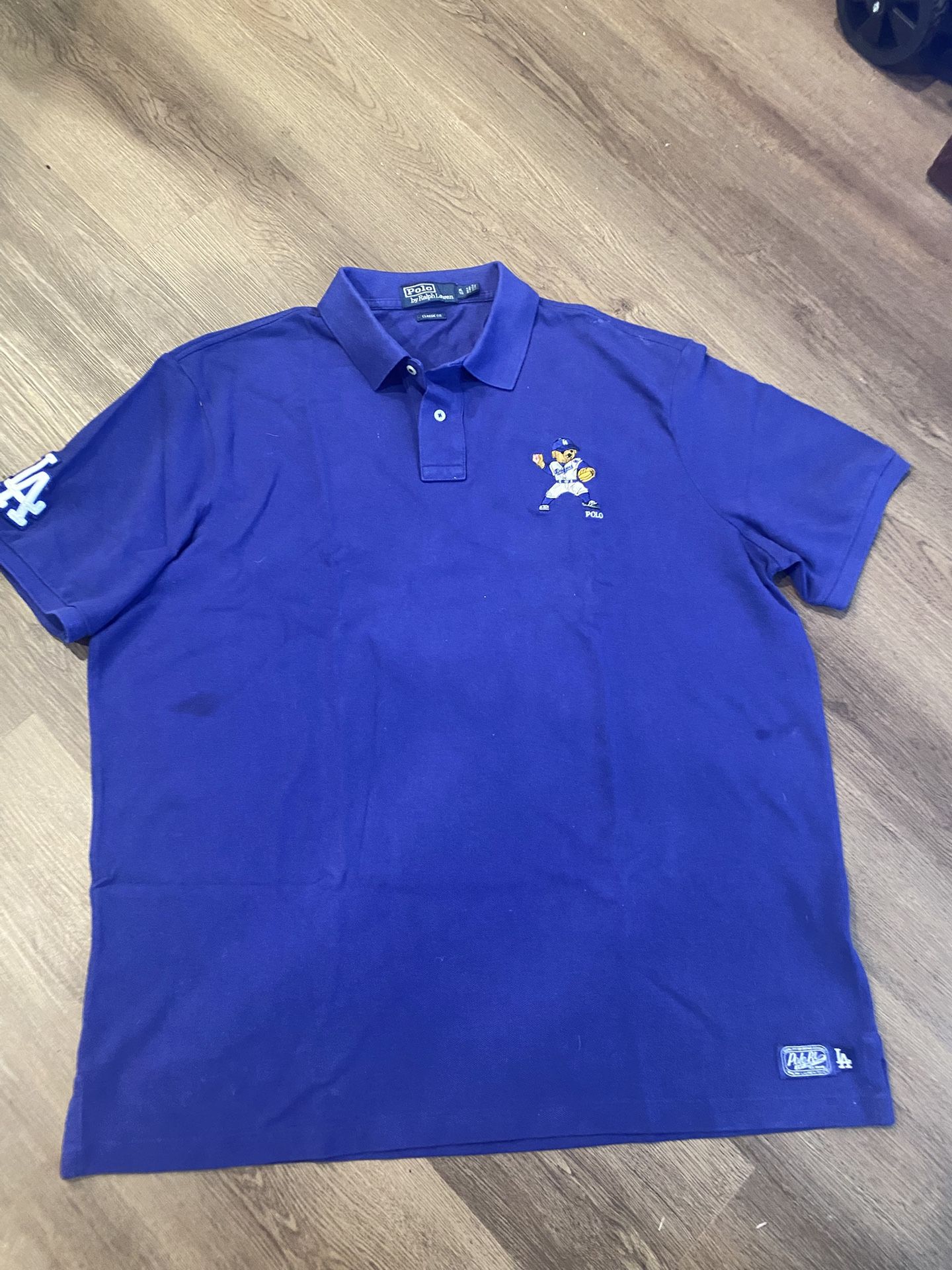 Vintage Ralph Lauren Dodgers Bear Polo Shirt