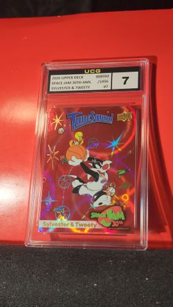 Upper Deck Space Jam 30th Anniversary Sylvester & Tweety Fly High Serial /1996 #7 UCG 7 NM