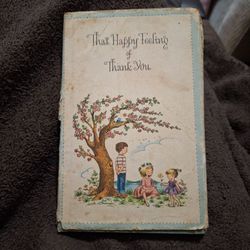 That Happy Feeling of Thank You Vintage Book