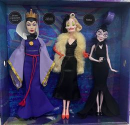 Mattel Disney Princess Toys, Villains multipack with Evil Queen, Cruella de Vil & Yzma Fashion Dolls