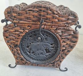 Elephant Wicker Cane Chest
