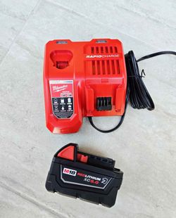 Milwaukee 18V Oil Resistant 5.0 Battery and Fast Rapid Charger
