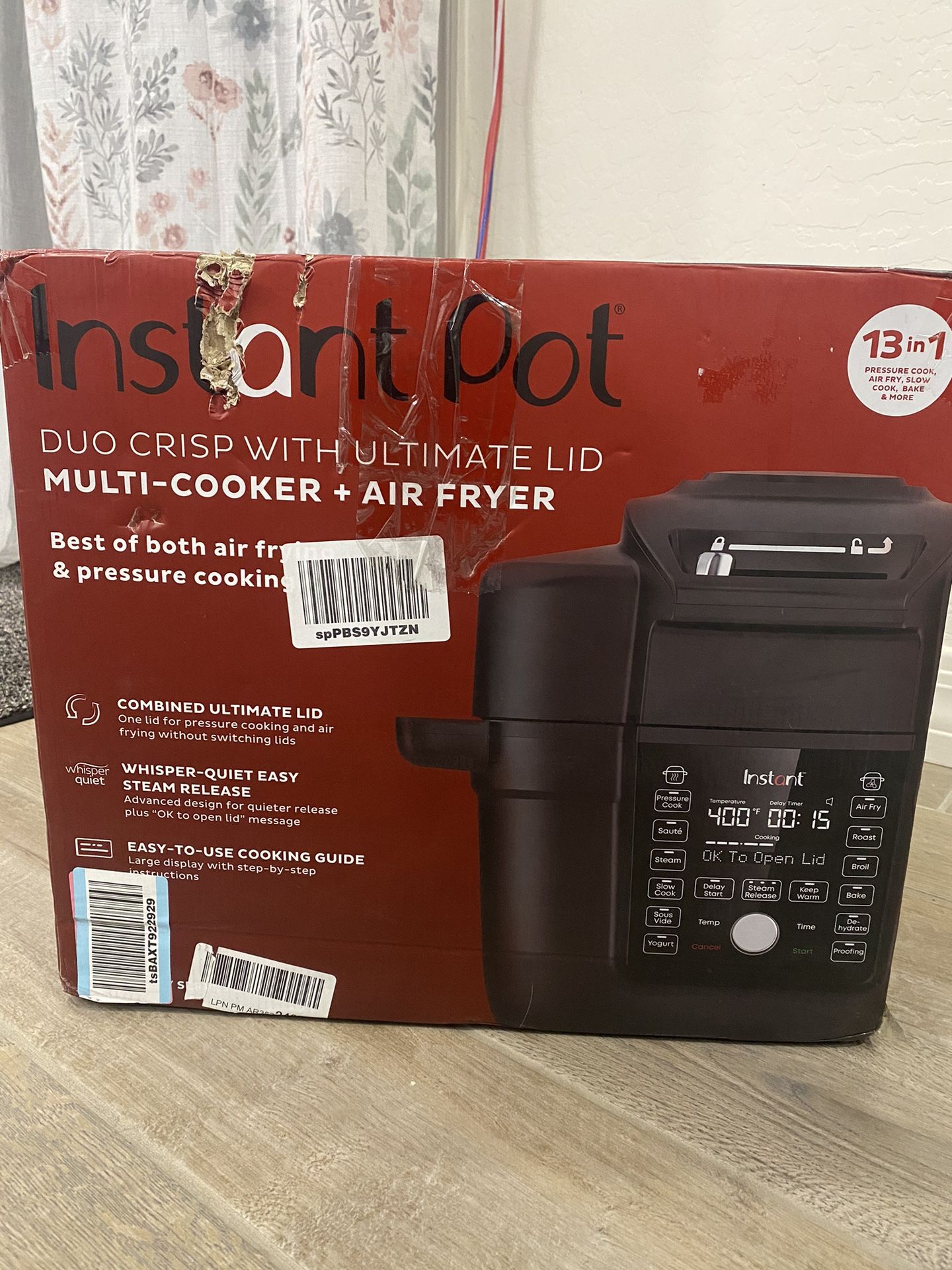 Instant Pot Duo Crisp Ultimate Lid, 13 in Air Fryer and Pressure
