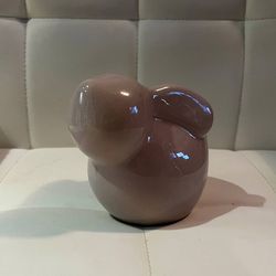 Vintage Pink Lusterware Bunny Planter – Charming Easter Decor $15