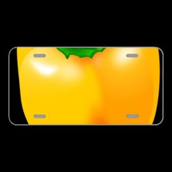 License Plate Novelty Car Front Pepper Capsicum Vegetable Food