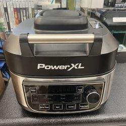 PowerXL Grill Air Fryer Combo Plus, Indoor Grill / Air Fryer, Stainless Steel