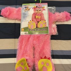 Pink Monster Costume 12-18M