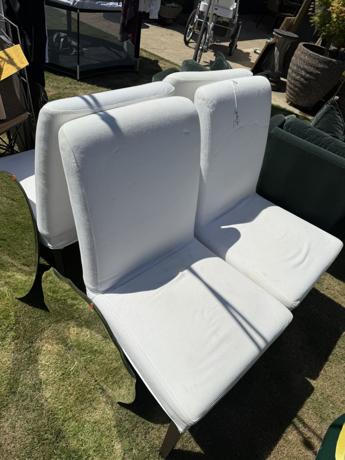 4 White ikea Dining Chairs