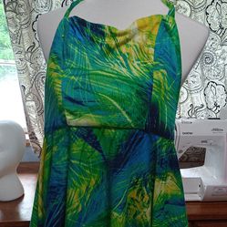 Tropical Print Cute Dress xs Small