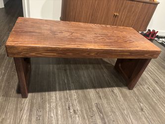 Solid wood bench/picnic table