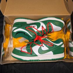 Off-White x Nike Dunk Low Pine Green
