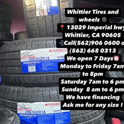 SET OF NEW TIRES, 255/55R18 ATLANDER HT , INCLUDING MOUNTING AND BALANCING. ASK ME FOR ANY SIZE OR BRAND, LLANTAS NUEVAS