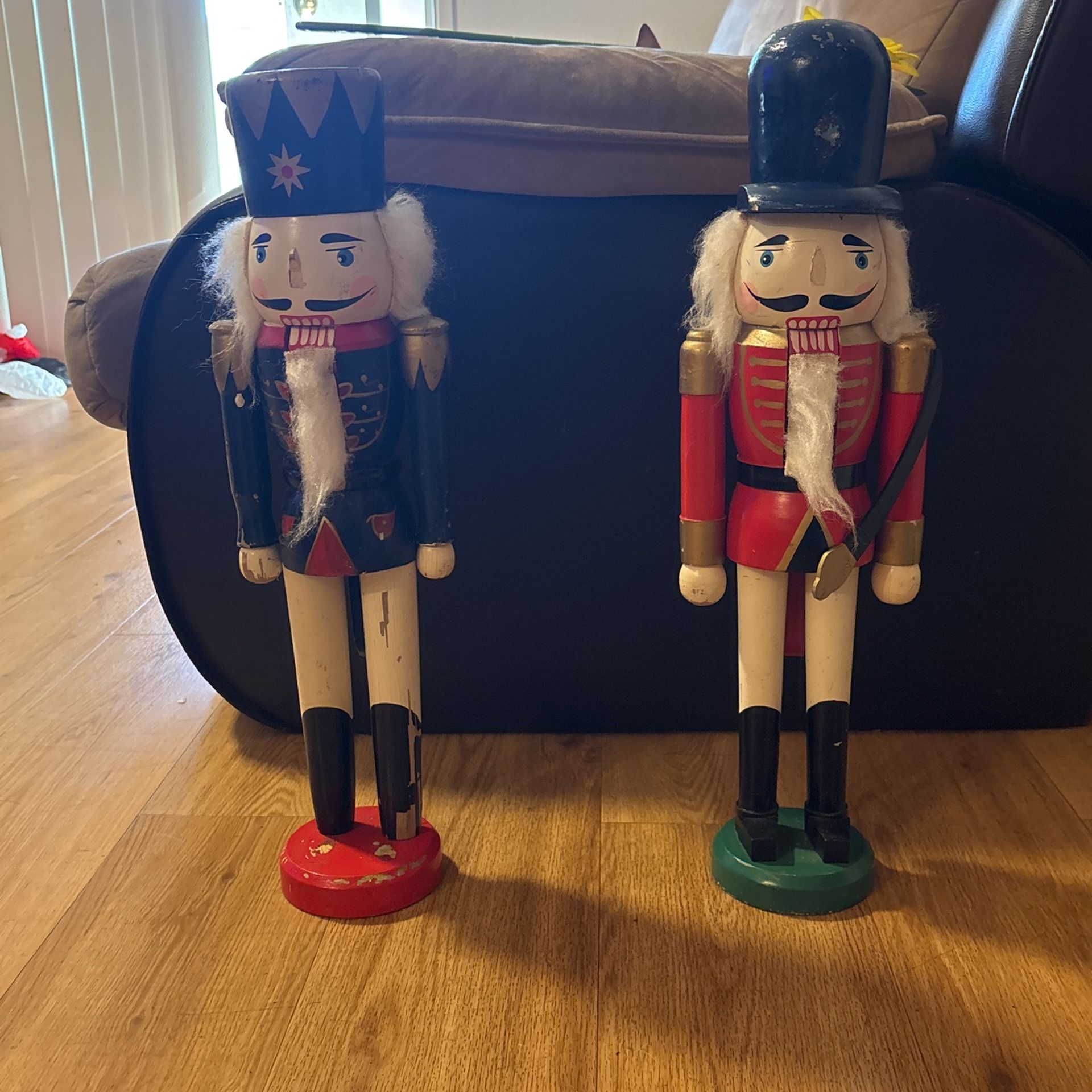 21 Inches (2) Vintage German Nutcrackers tht Actually Crack Nuts