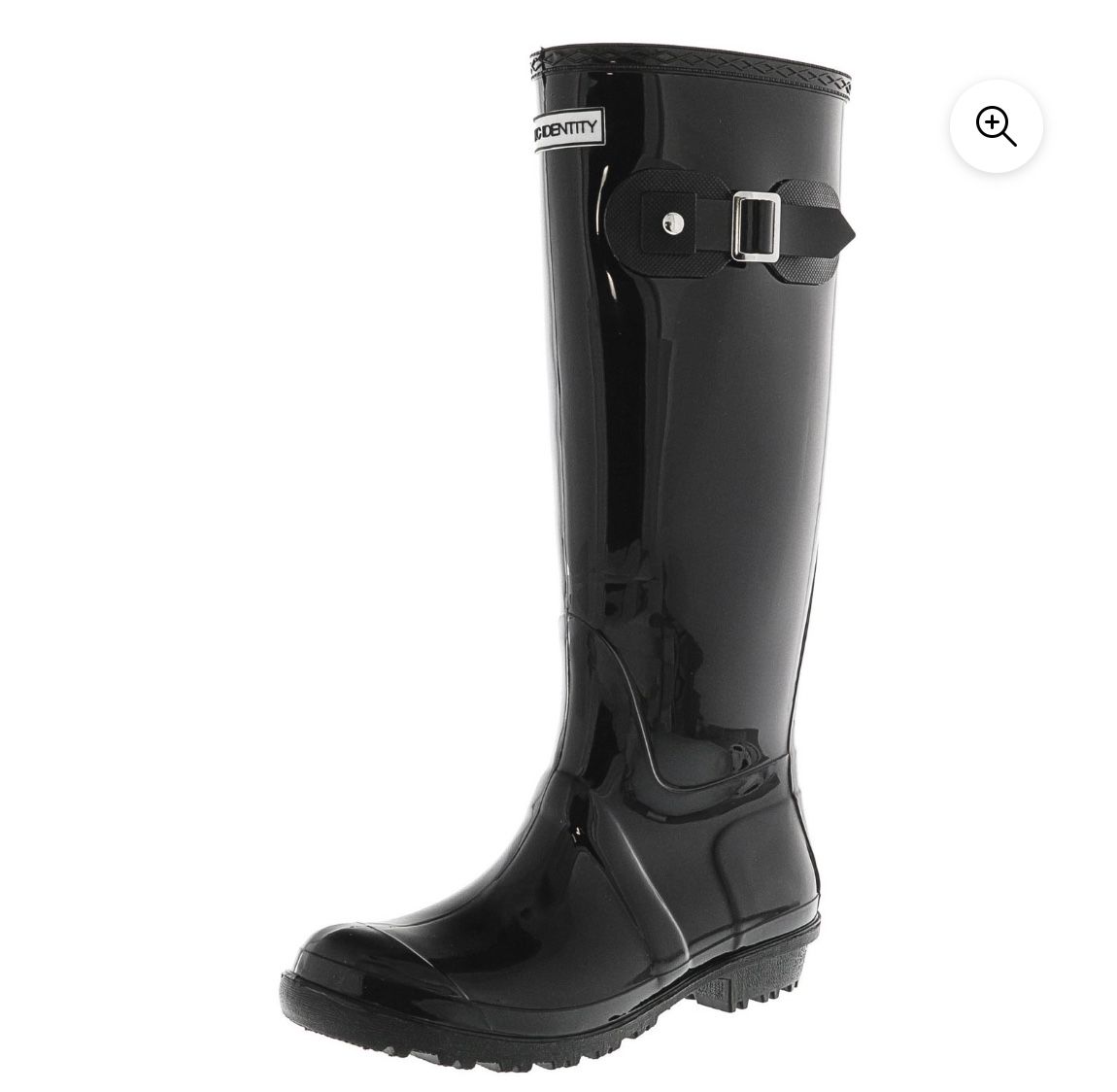 Exotic Identity Original Tall Rain Boots Waterproof PVC Nonslip Sole Garden Boot Lightweight Adjustable Calf Buckle Size 9M Gloss Black for Sale in North Las Vegas NV OfferUp