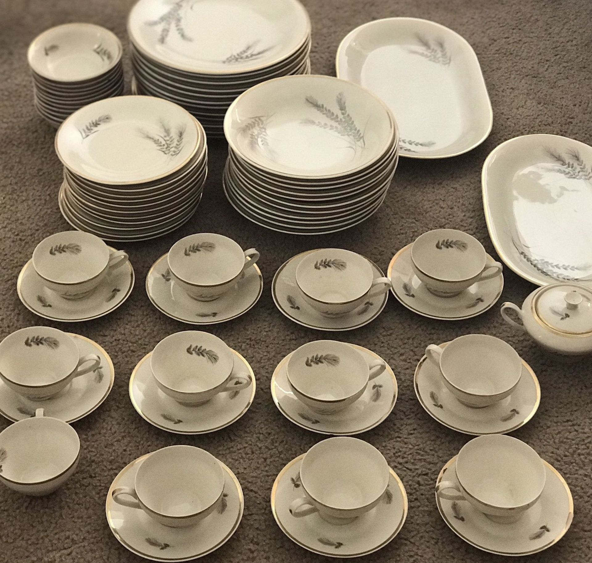 Vintage 72 Piece Chodziez china Set From Poland.