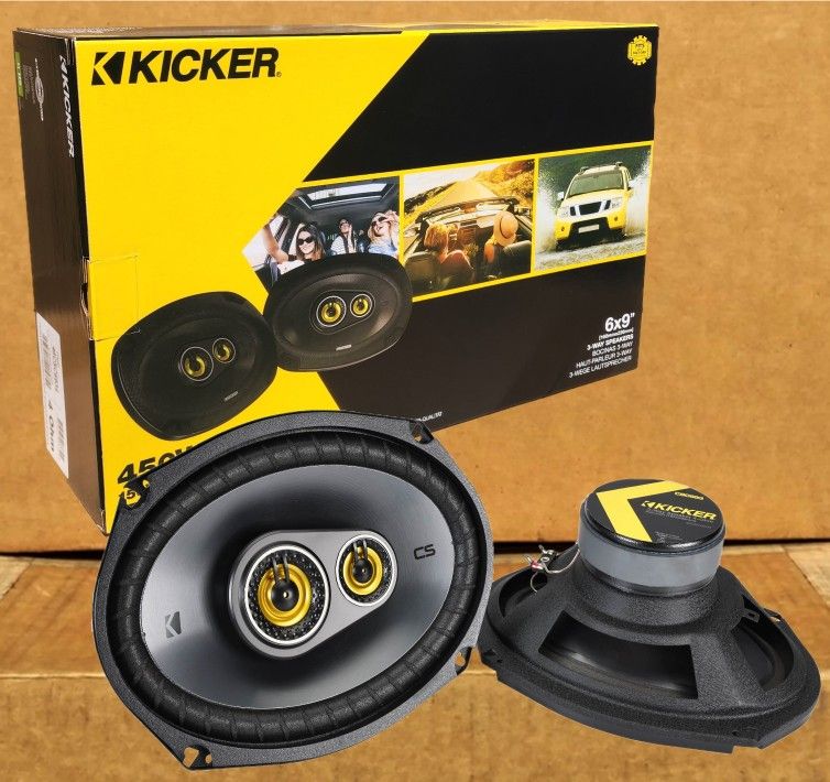 🚨 BLACK FRIDAY 🚨 Kicker 46CSC6934 Car Speakers CS Series 6x9 Inch 3-Way Coaxial 450 Watt System CSC693 🚨 Payment Options Available 🚨 