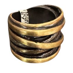 Gold OX Electroplated Ring Size 8 