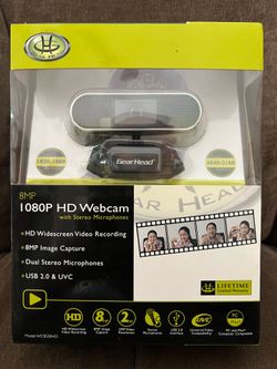 Gear Head WC8500HD Web Cam 8mp 1080p NEW IN BOX