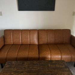 Leather Futon Sofa / Couch