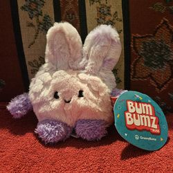 BUM BUMZ RUS KELLYTOY PEACE SIGN GROOVY BUMZ PLUSH TOY APROX 5"INCHES  WITH TAGS