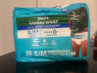 Kroger Men's Incontinence Underwear S/M 19 Count