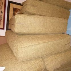 A Whole Set Of Sofa Cushions And Pillows 