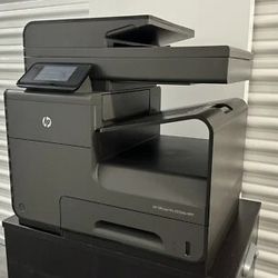 HP Office jet Pro x476dw Color Printer All In One. Scan And Prints Blue Prints