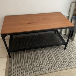 IKEA FJÄLLBO Coffee Table – Industrial Wood & Metal
