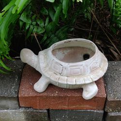 Vintage Ceramic Turtle Planter