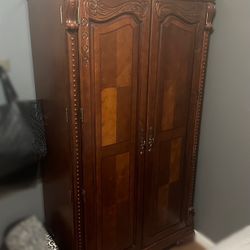 Wood Armoire 80” x 40” x 21” 