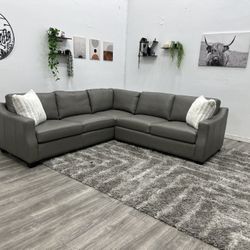 Leather Sectional Couch - Free Delivery 