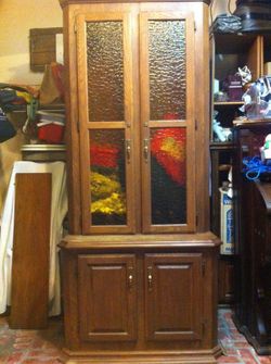 Pecan gun cabinet