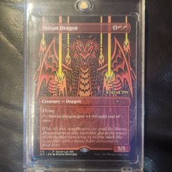Shivan Dragon MTG Magic Card - Secret Lair Drop Series (Serial Numbered 242/295) (MINT Condition)