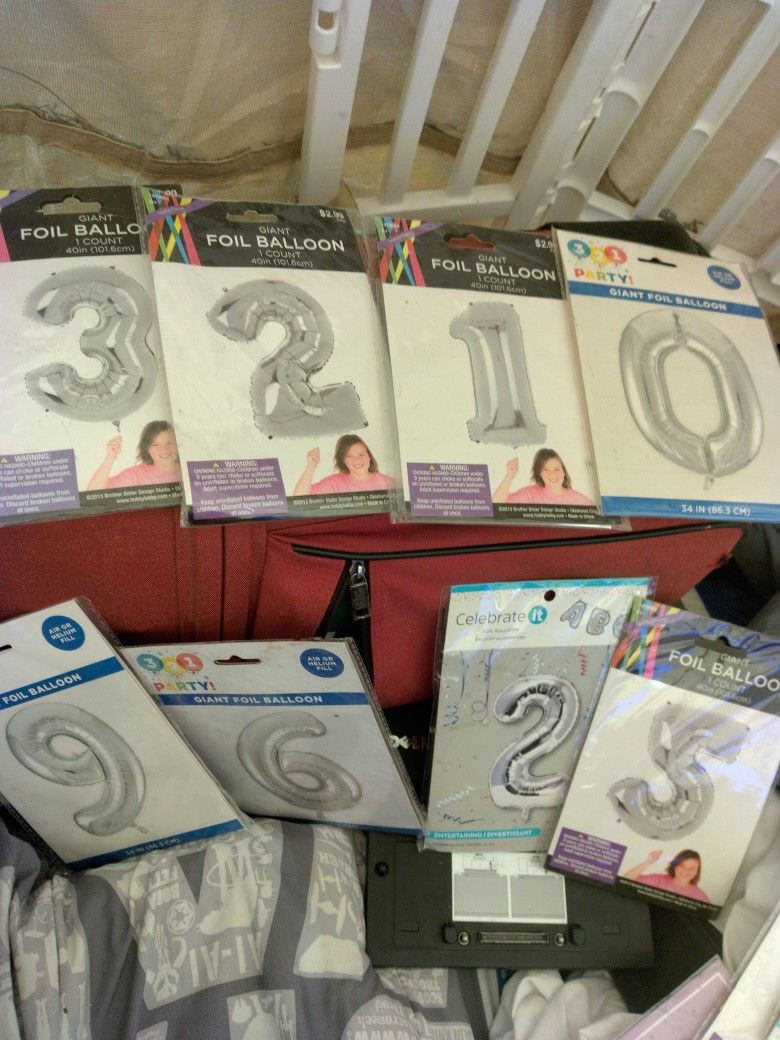 Giant Foil Number Helium Balloons